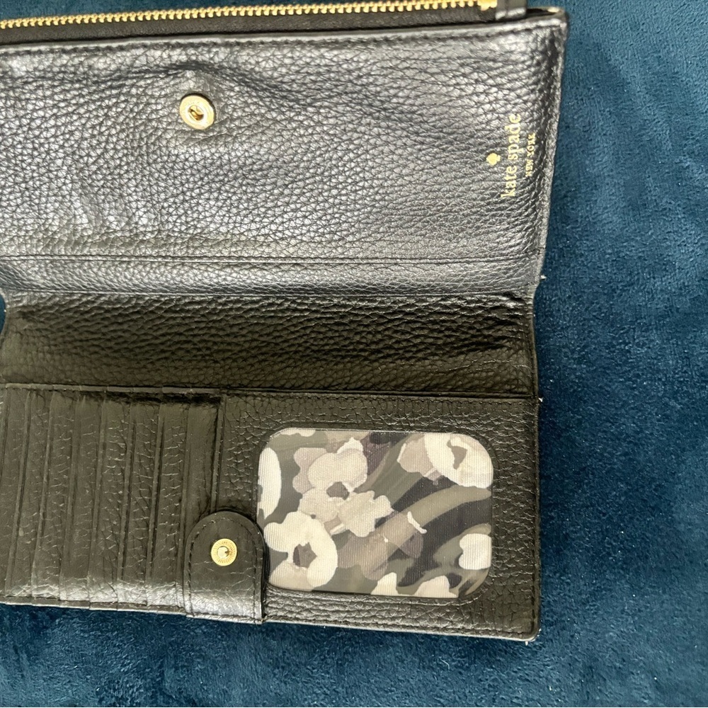 Kate Spade Black Leather Wallet Clutch - Picture 4 of 14